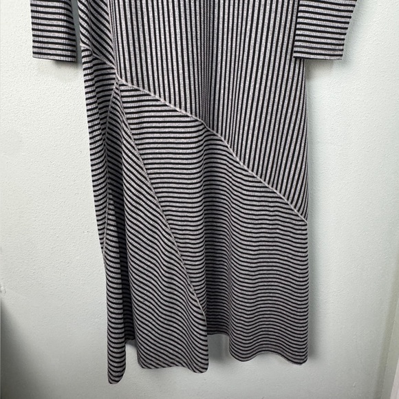 NWT Soft Surroundings Ryley Maxi Dress Luxe Black Slanted Stripe Stretch Size LP - Picture 5 of 12